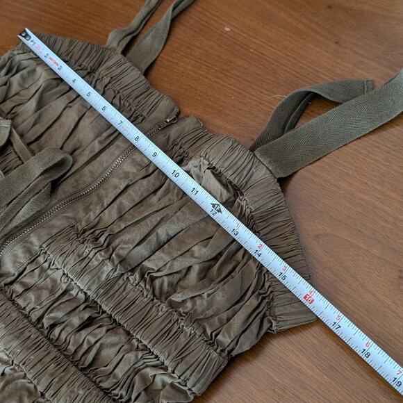 Ulla Johnson Olive Katrien Cotton Wide-Leg Gathered Sleeveless Jumpsuit, size 10 - Picture 9 of 14